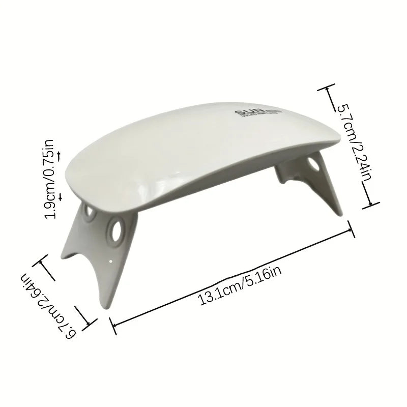 Mini Nail Polish Glue Drying Baking Lamp USB Interface Folding Mouse Lamp Small Nail Lamp